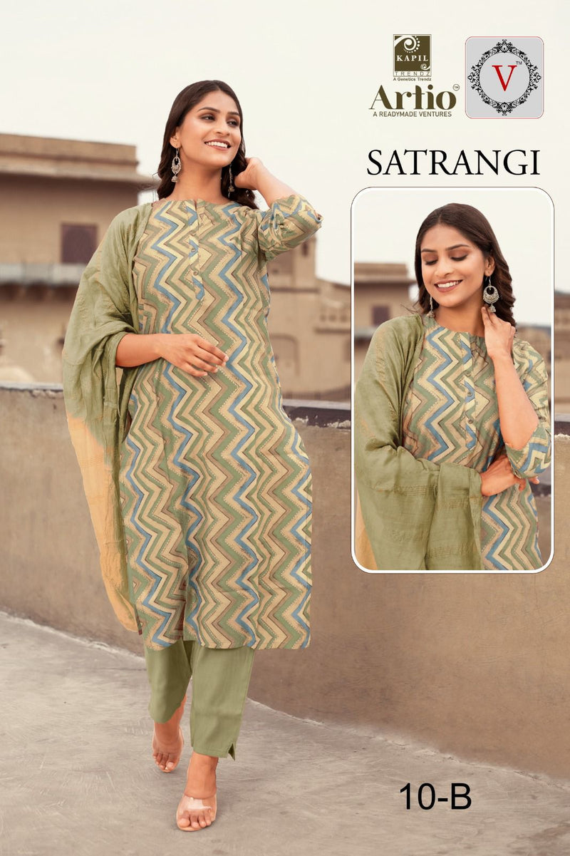 Kapil Trendz Satrangi Modal Printed Fabric Kurti Combo Set