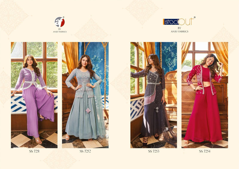 Anju Fabrics Secret Shadows Georgette Designer Readymade Suit Collection