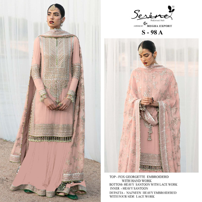 Serine S 98 Fox Georgette With Heavy Embroidered Pakistani Suits