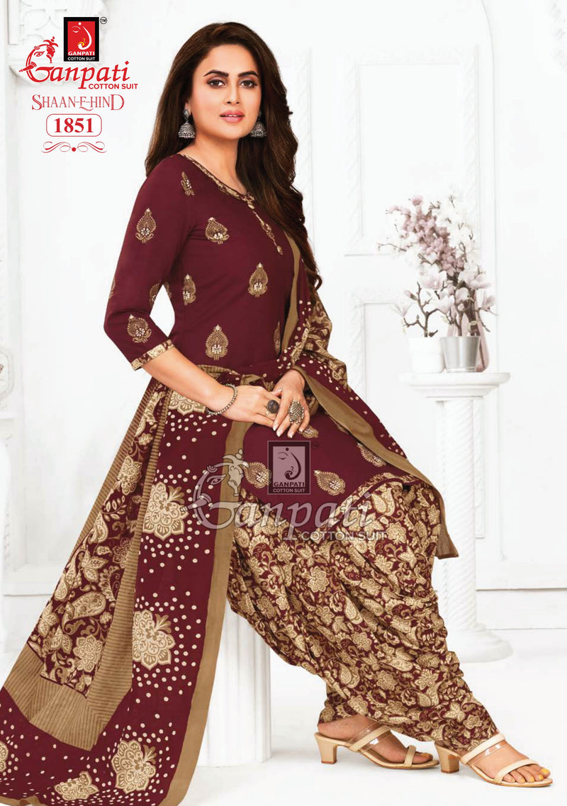 Ganpati Shaan E Hind Vol 7 Cotton Printed Unstitch Salwar Suits