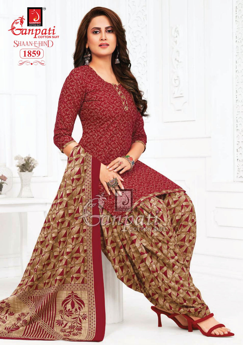 Ganpati Shaan E Hind Vol 7 Cotton Printed Unstitch Salwar Suits
