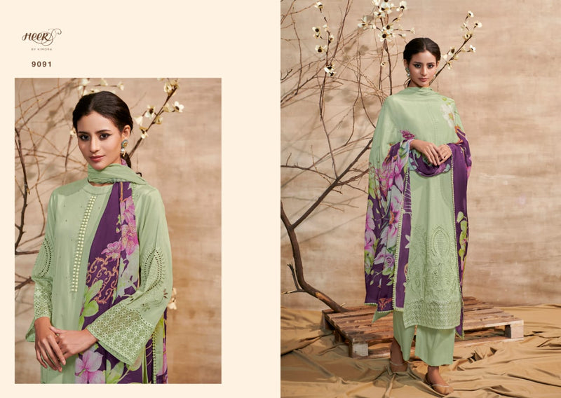 Kimora Fashion Shabiba Satin Cotton Fancy Embroidery Designer Suits