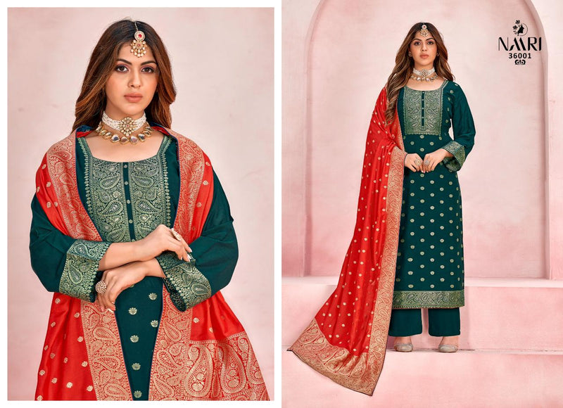 Naari Suhagan Vol 2 Jacquard With Swarovski Diamond Work Heavy Suits