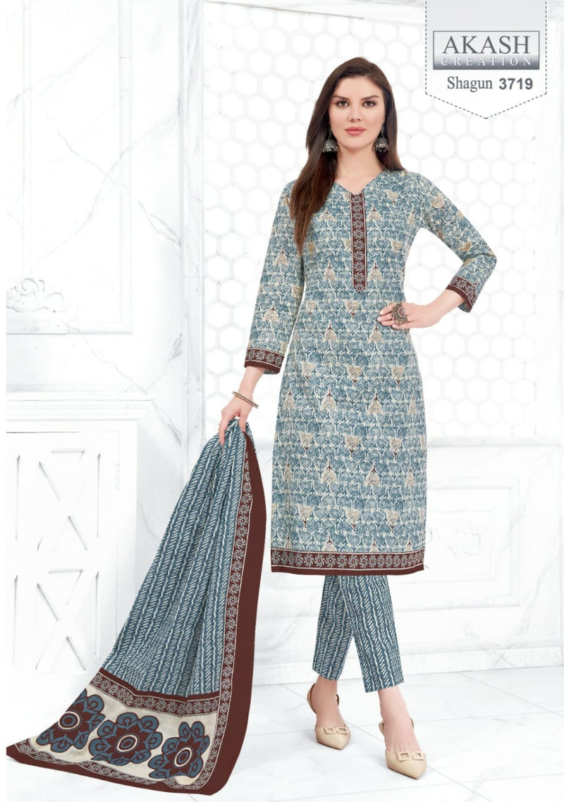 Akash Creation Shagun Vol 37 Cotton Regular Wear Salwar Suits