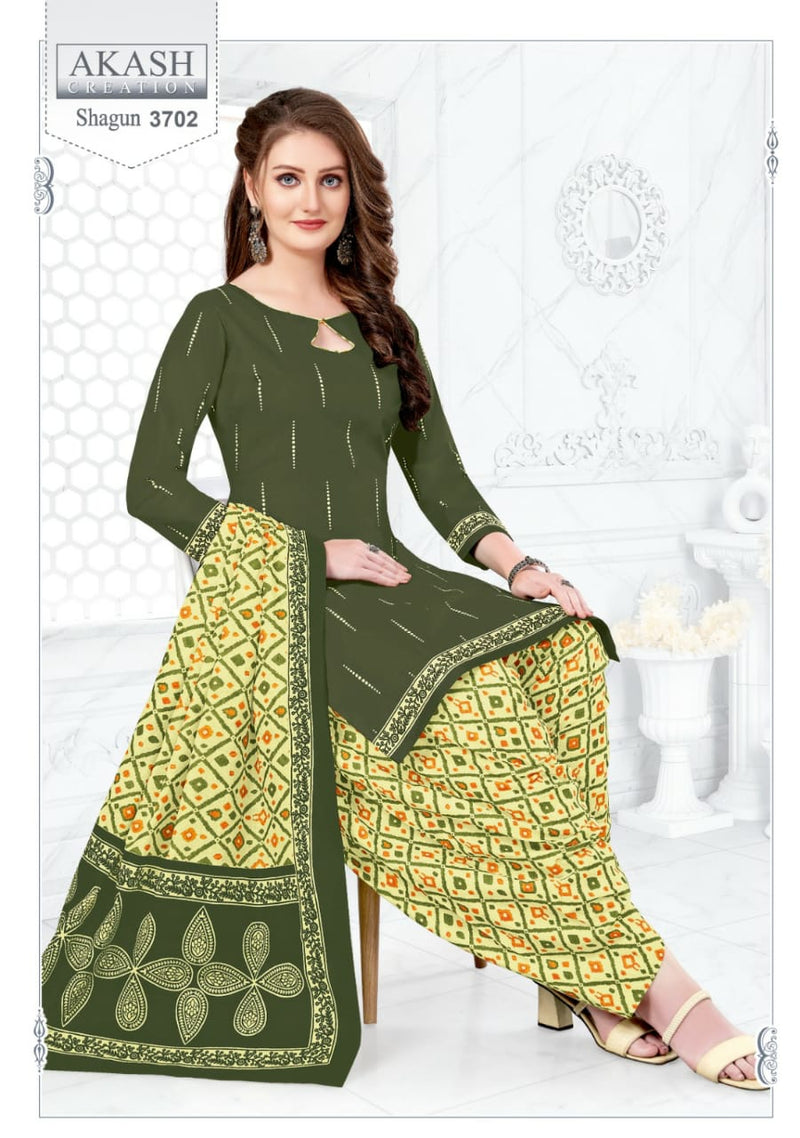 Akash Creation Shagun Vol 37 Cotton Regular Wear Salwar Suits