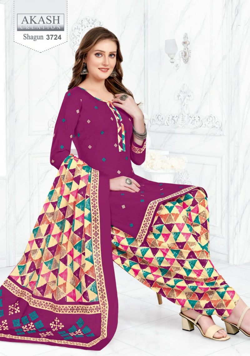 Akash Creation Shagun Vol 37 Cotton Regular Wear Salwar Suits