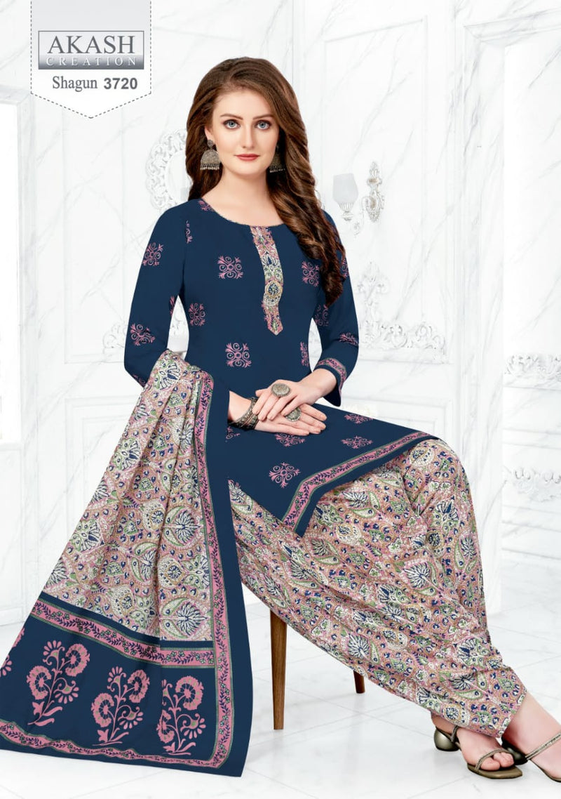 Akash Creation Shagun Vol 37 Cotton Regular Wear Salwar Suits
