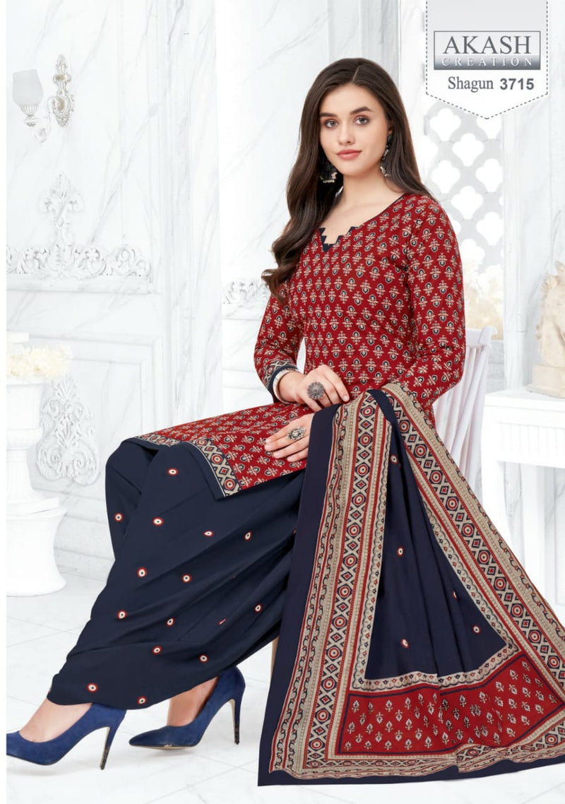 Akash Creation Shagun Vol 37 Cotton Regular Wear Salwar Suits