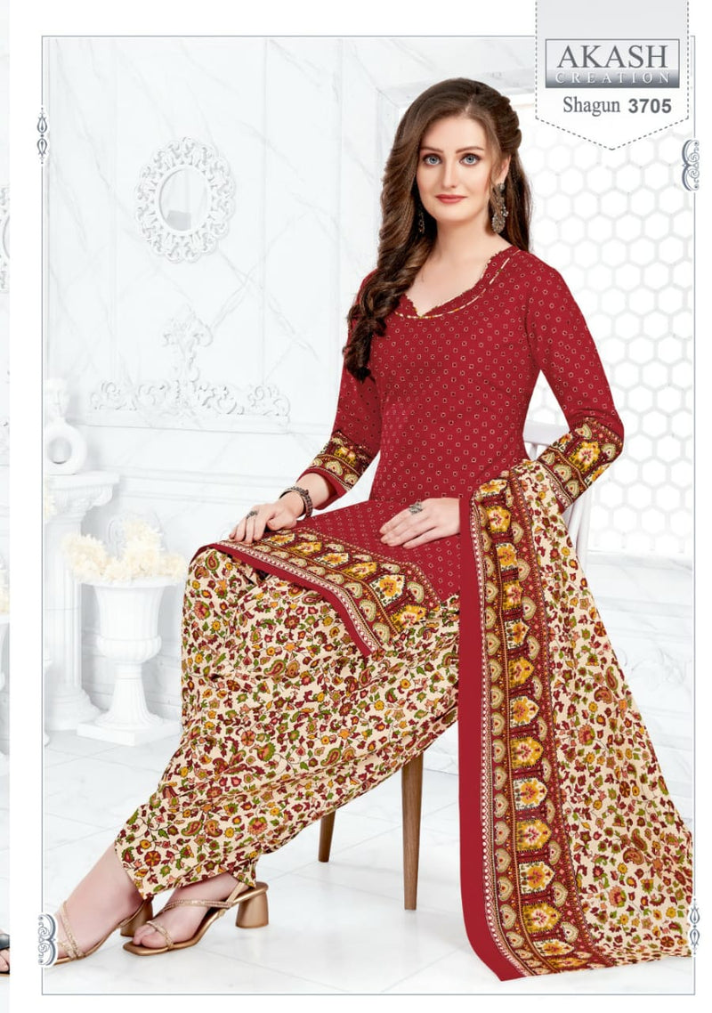 Akash Creation Shagun Vol 37 Cotton Regular Wear Salwar Suits