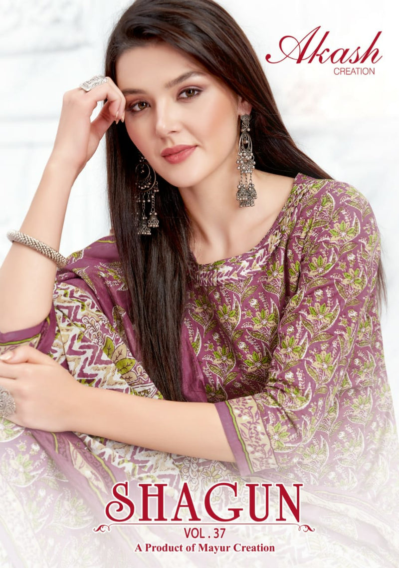Akash Creation Shagun Vol 37 Cotton Regular Wear Salwar Suits