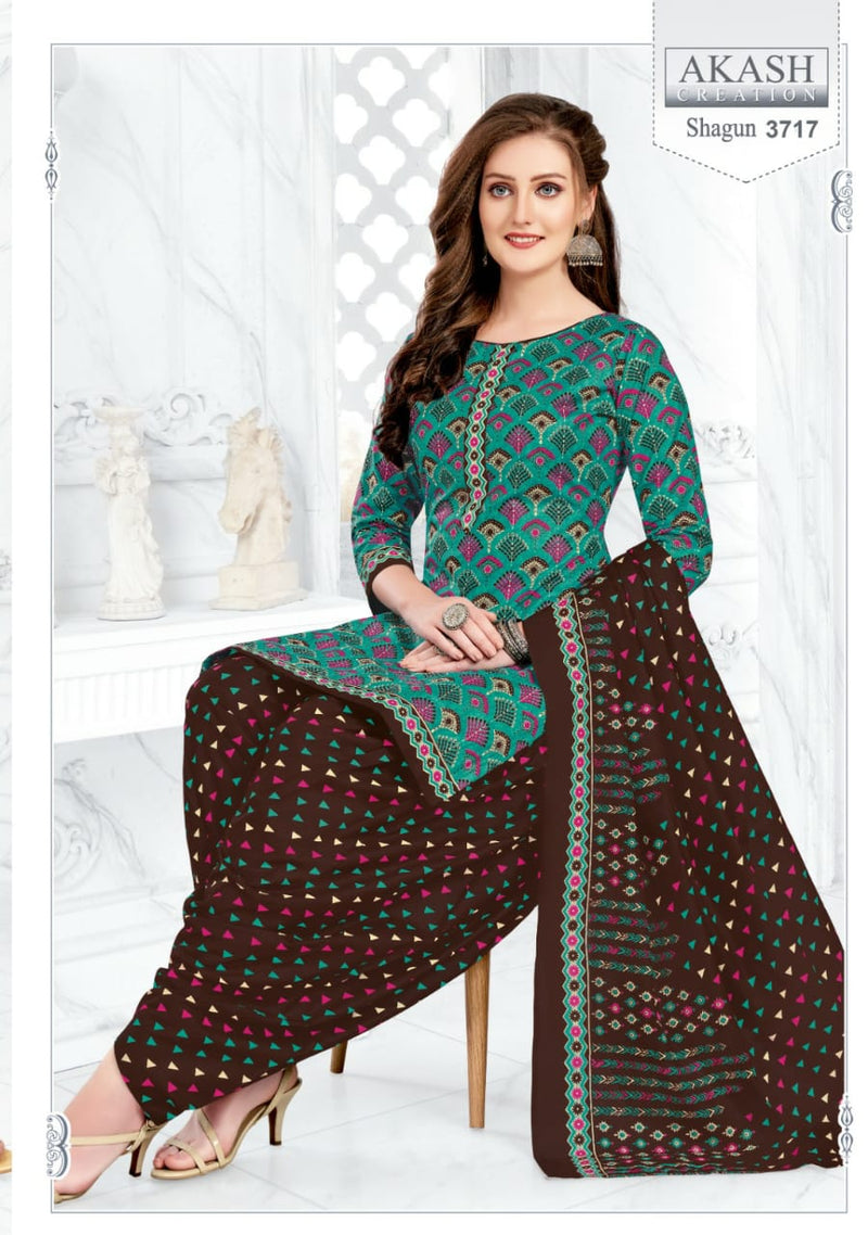 Akash Creation Shagun Vol 37 Cotton Regular Wear Salwar Suits