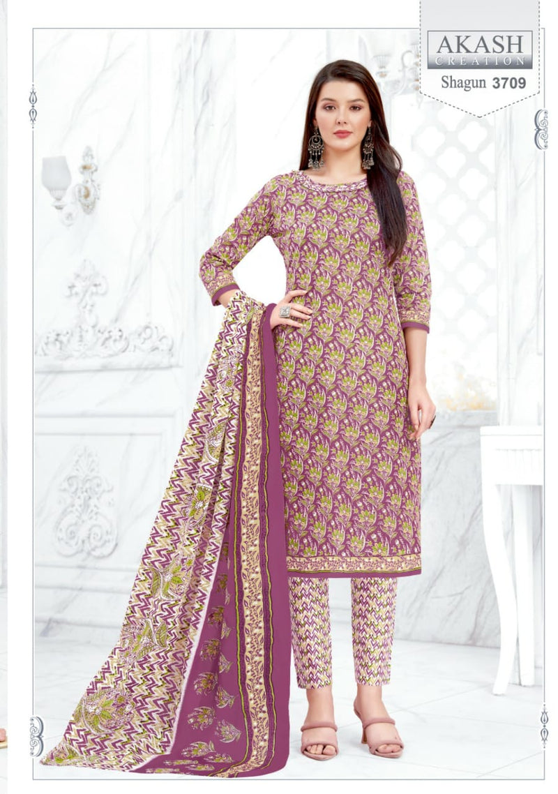 Akash Creation Shagun Vol 37 Cotton Regular Wear Salwar Suits