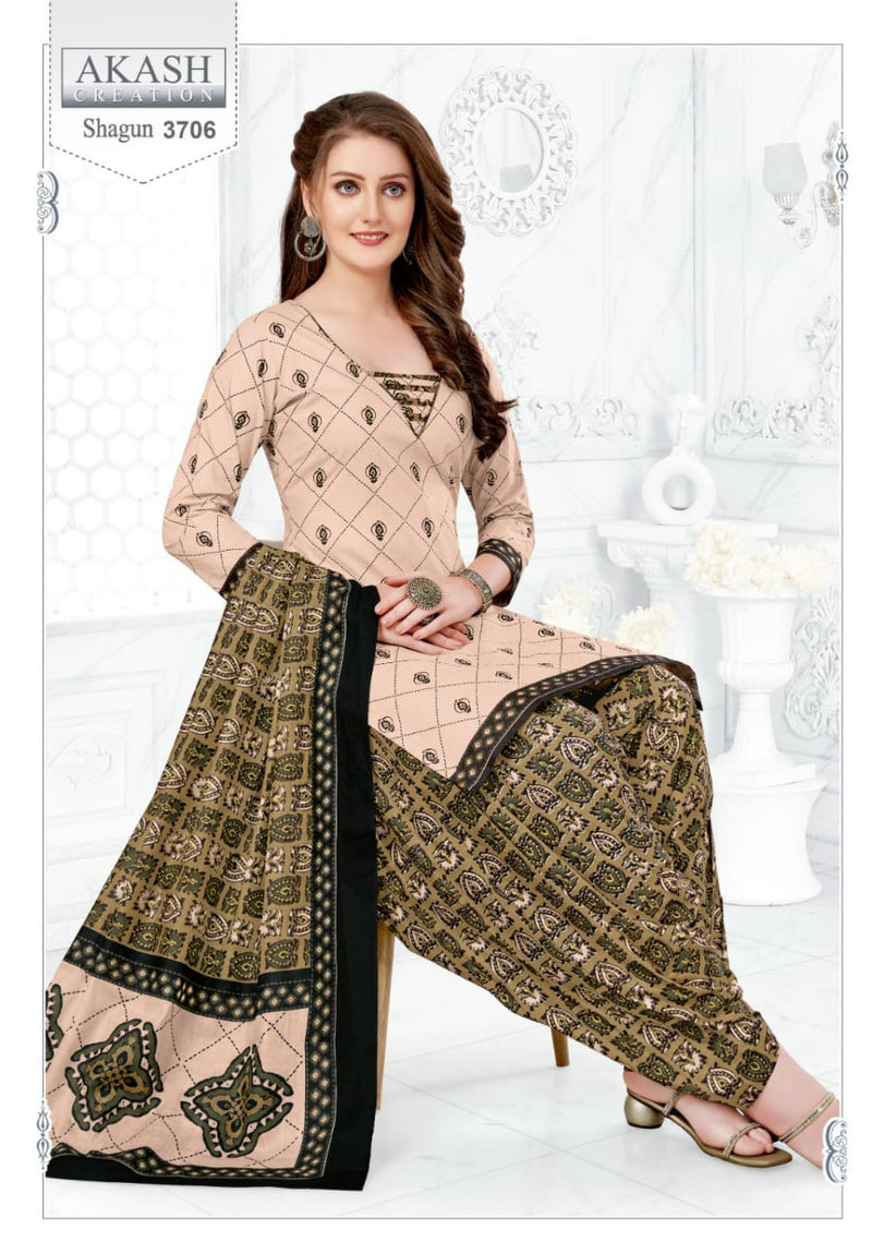 Akash Creation Shagun Vol 37 Cotton Regular Wear Salwar Suits