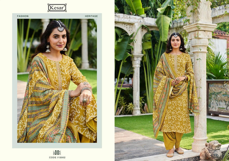 Kesar Shahin Pashmina With Elegant Embroidery Work Printed Suit Collection