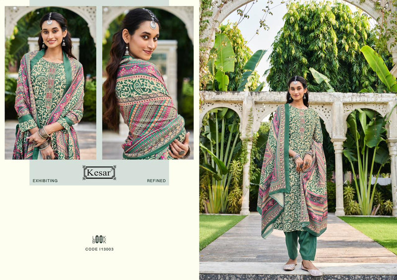 Kesar Shahin Pashmina With Elegant Embroidery Work Printed Suit Collection