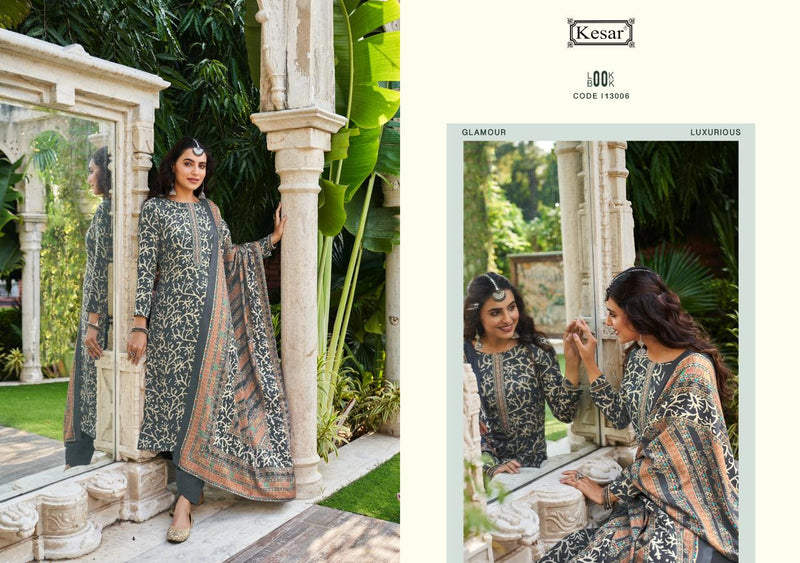 Kesar Shahin Pashmina With Elegant Embroidery Work Printed Suit Collection