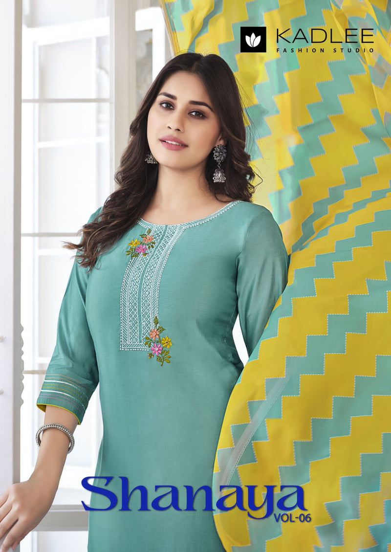 Kadlee Fashion Shanaya Vol 6 Rayon Fancy Hand Work Designer Kurti Combo Set