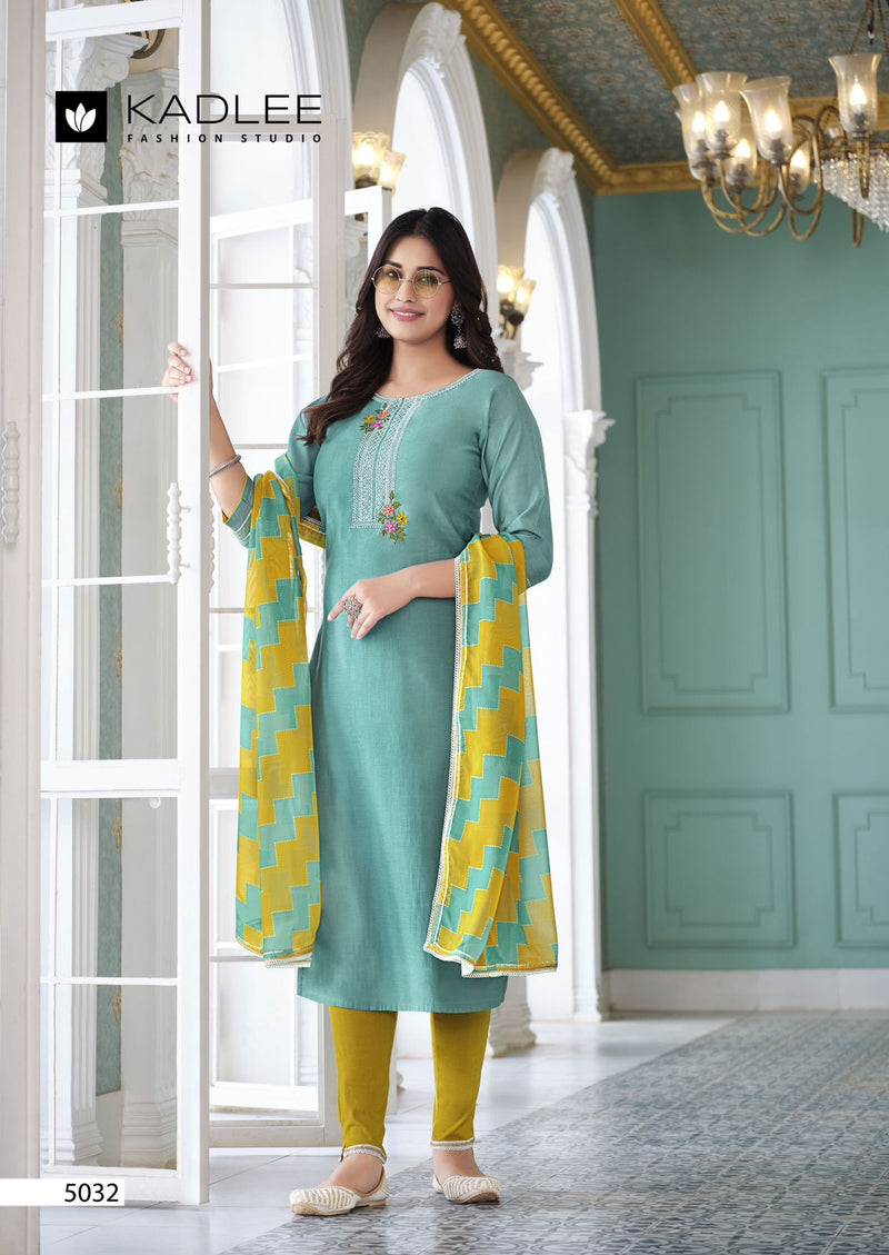 Kadlee Fashion Shanaya Vol 6 Rayon Fancy Hand Work Designer Kurti Combo Set