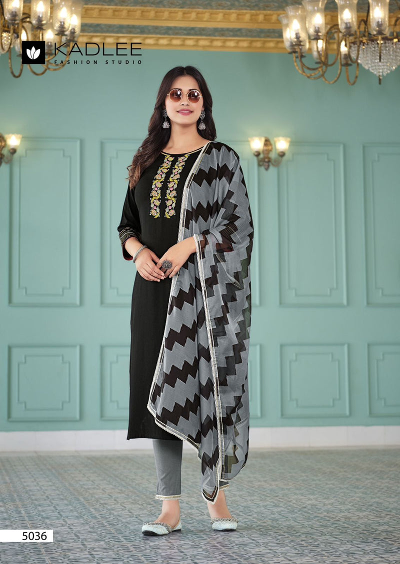 Kadlee Fashion Shanaya Vol 6 Rayon Fancy Hand Work Designer Kurti Combo Set