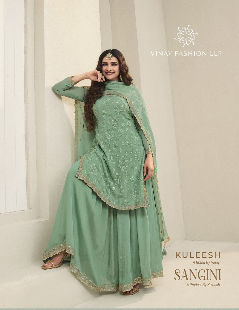 Vinay Fashion Shangini Organza Heavy Embroidery Wedding Wear Suits