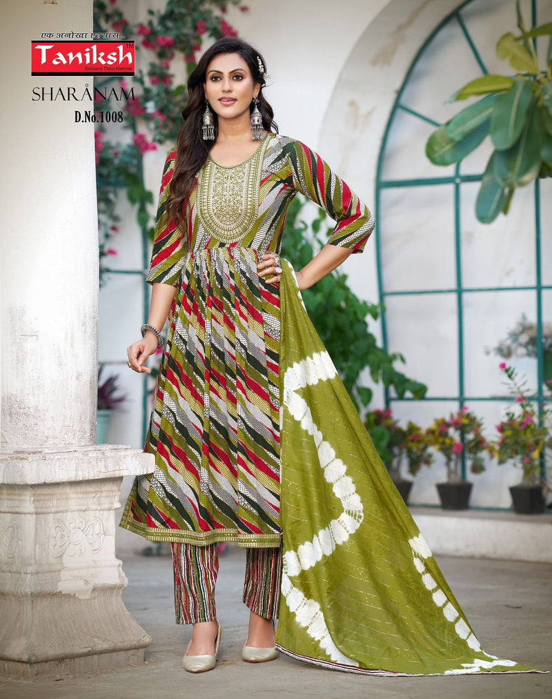 Taniksh Sharnam Vol 1 Rayon With Embroidery Work Fancy Kurtis