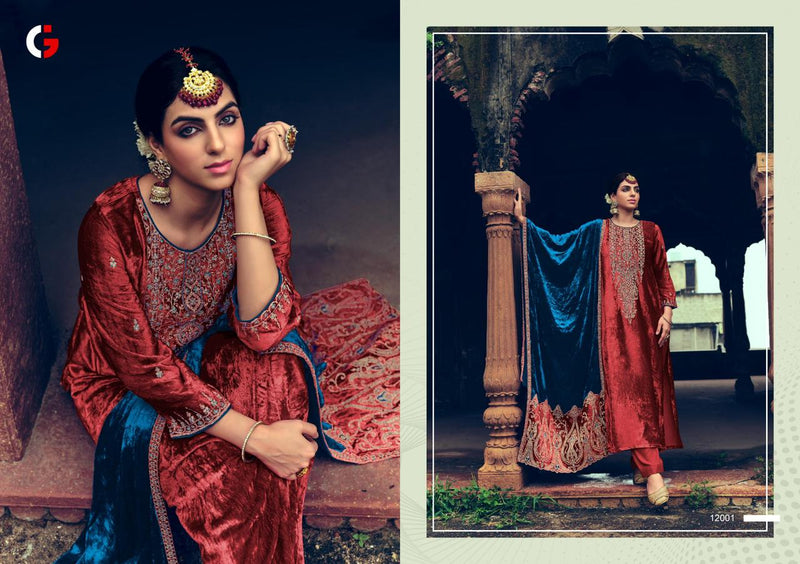 Deepsy Suits Gull Jee Shehnaaz Velvet With Embroidery Work Designer Suits