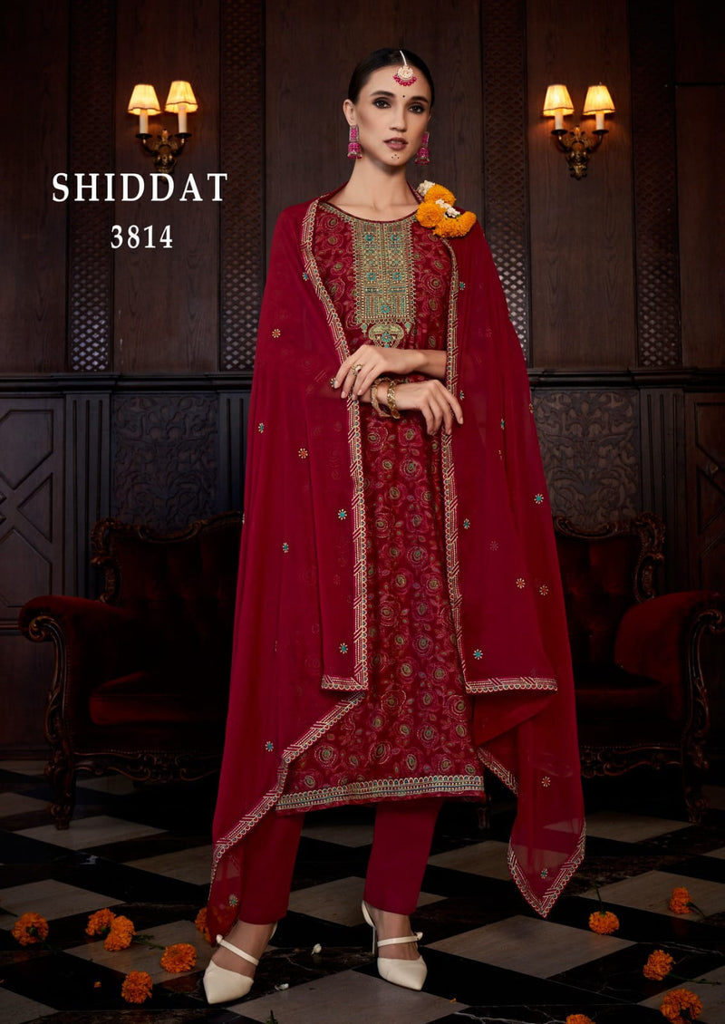 Rang Shiddat Muslin Foil Print With Fancy Sequences Work Designer Salwar Suits