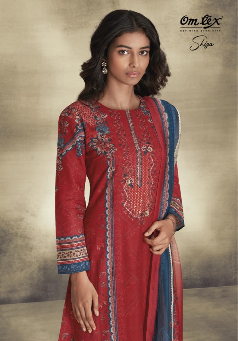 Ganga Shiga Cotton Satin Digital Print With Heavy Work Suits