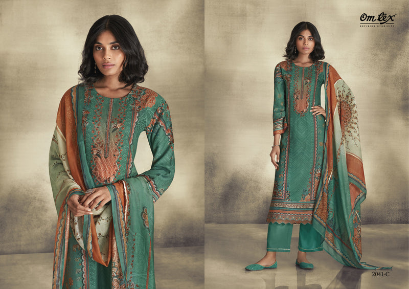 Ganga Shiga Cotton Satin Digital Print With Heavy Work Suits