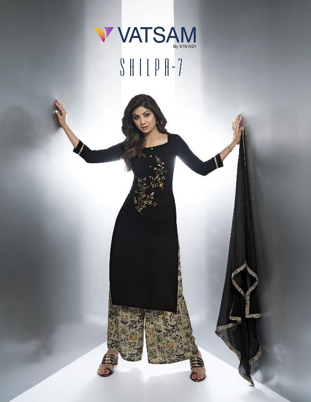 Vatsam Shilpa Vol 7 Rayon With Embroidery Work Party Wear Suits