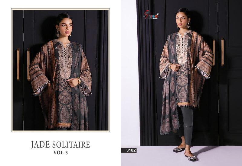 Shree Fabs Jade Solitaire Vol 3 Pure Cotton Print With Embroidery Designer Fancy Salwar Kameez