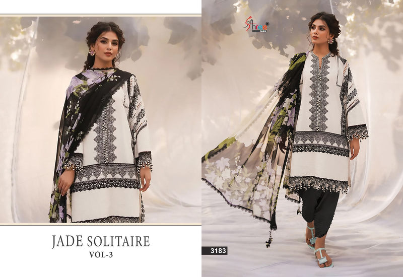 Shree Fabs Jade Solitaire Vol 3 Pure Cotton Print With Embroidery Designer Fancy Salwar Kameez