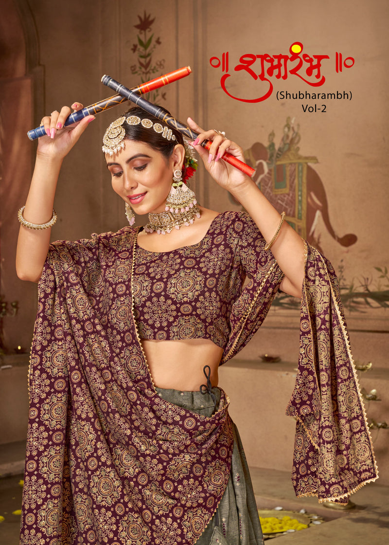 Mf Shubharambh Vol 2 Cotton Foil Printed Traditional Lehenga Choli