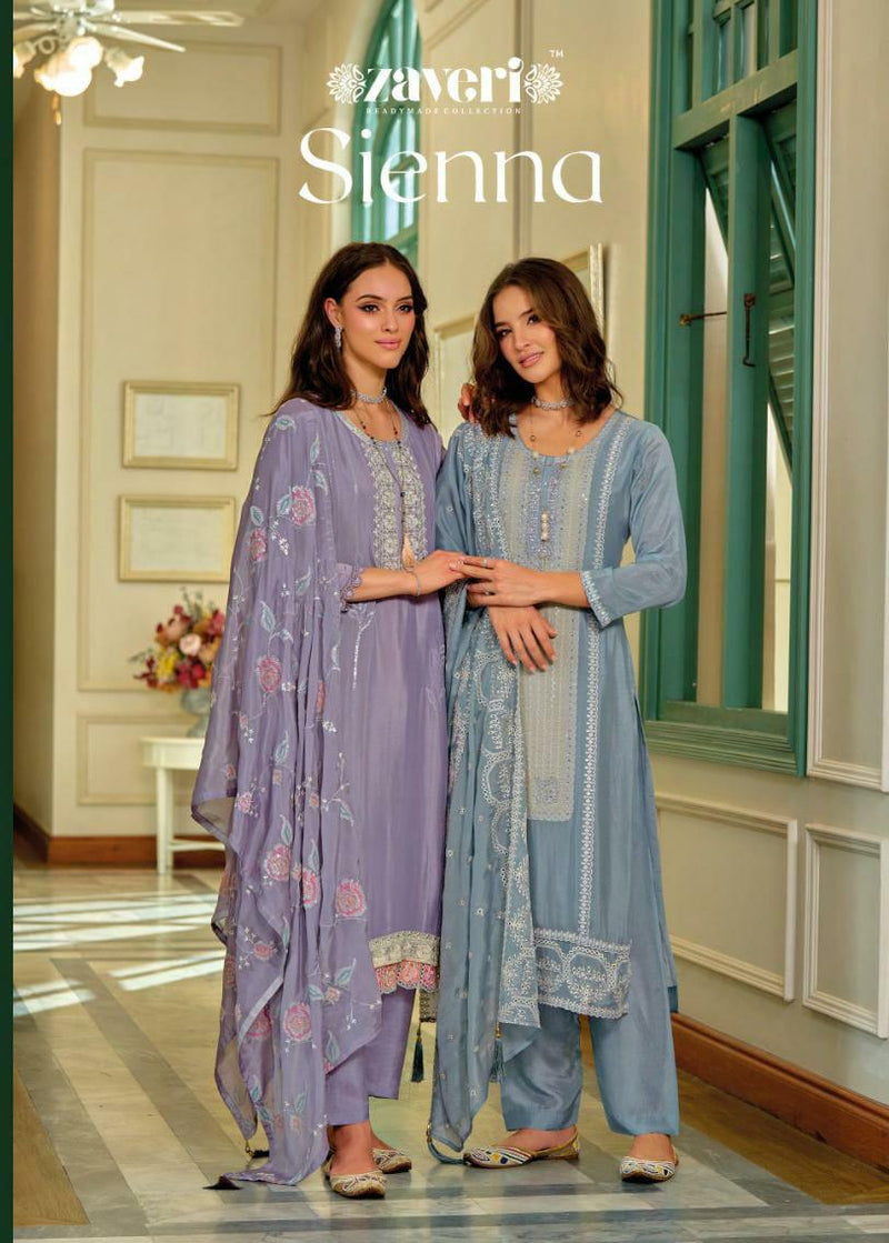 Zaveri Woman Beauty Sienna Silk With Embroidery And Hand Work Suits