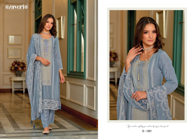 Zaveri Woman Beauty Sienna Silk With Embroidery And Hand Work Suits