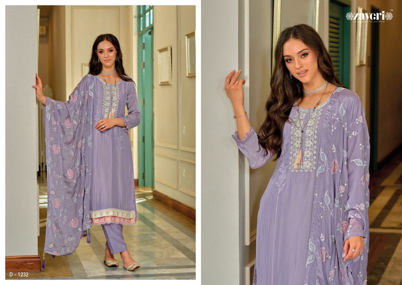 Zaveri Woman Beauty Sienna Silk With Embroidery And Hand Work Suits