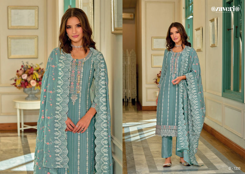 Zaveri Woman Beauty Sienna Silk With Embroidery And Hand Work Suits