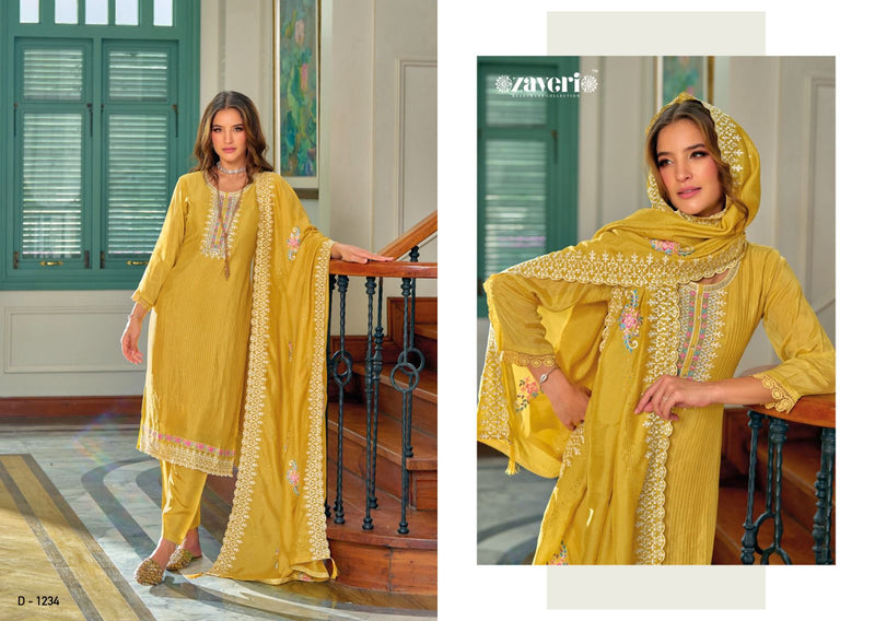 Zaveri Woman Beauty Sienna Silk With Embroidery And Hand Work Suits