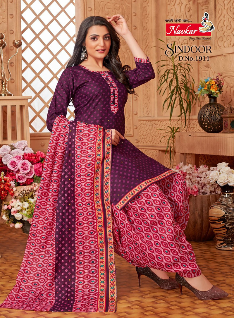 Navkar Sindoor Vol 19 Cotton Printed Ready Made Patiyala Suits