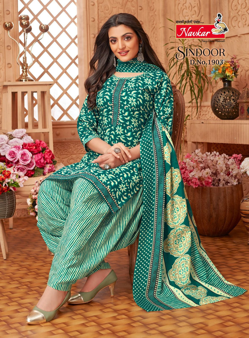 Navkar Sindoor Vol 19 Cotton Printed Ready Made Patiyala Suits