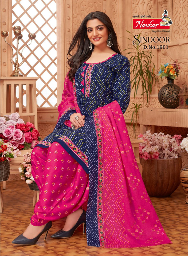 Navkar Sindoor Vol 19 Cotton Printed Ready Made Patiyala Suits