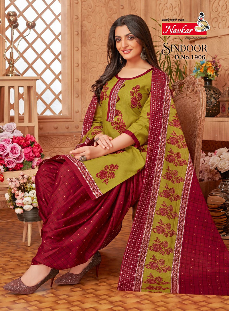 Navkar Sindoor Vol 19 Cotton Printed Ready Made Patiyala Suits