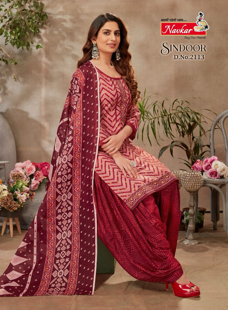 Navkar Sindoor Vol 21 Cotton Printed Patiyala Readymade Suits