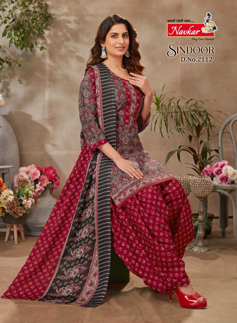 Navkar Sindoor Vol 21 Cotton Printed Patiyala Readymade Suits