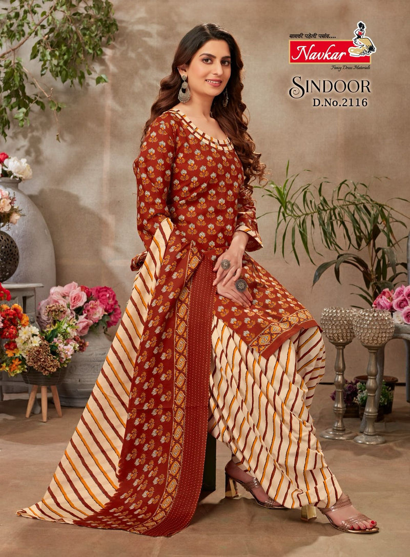 Navkar Sindoor Vol 21 Cotton Printed Patiyala Readymade Suits