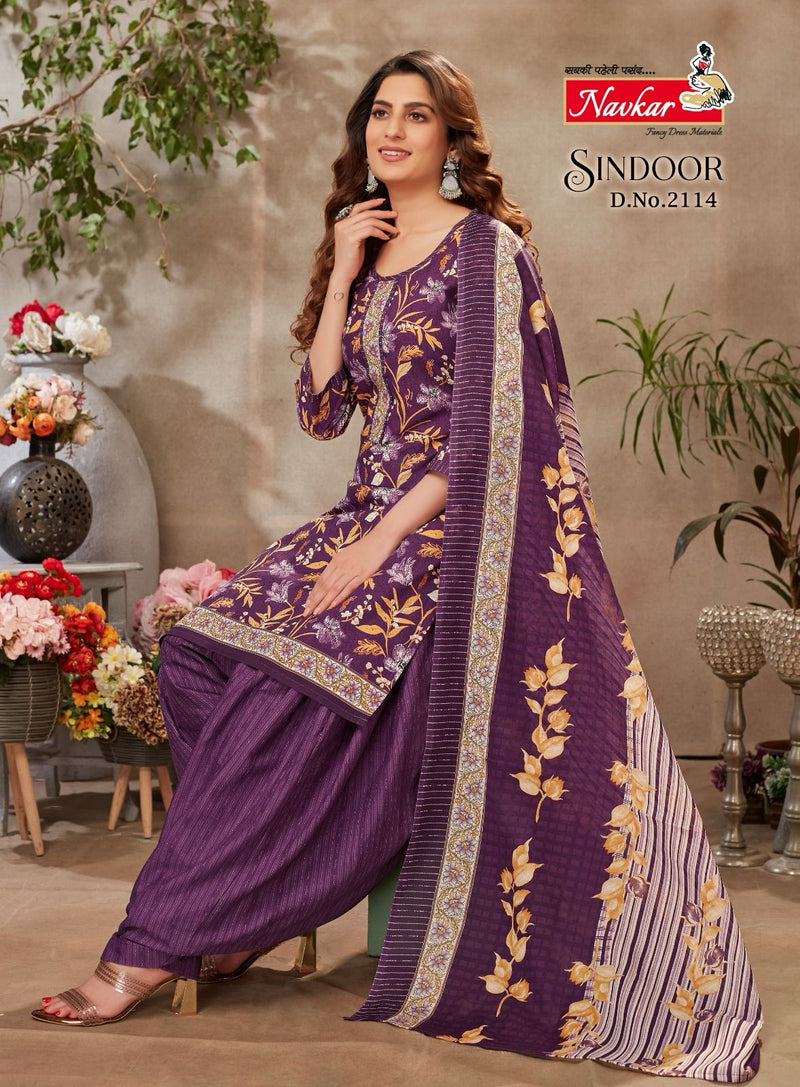 Navkar Sindoor Vol 21 Cotton Printed Patiyala Readymade Suits