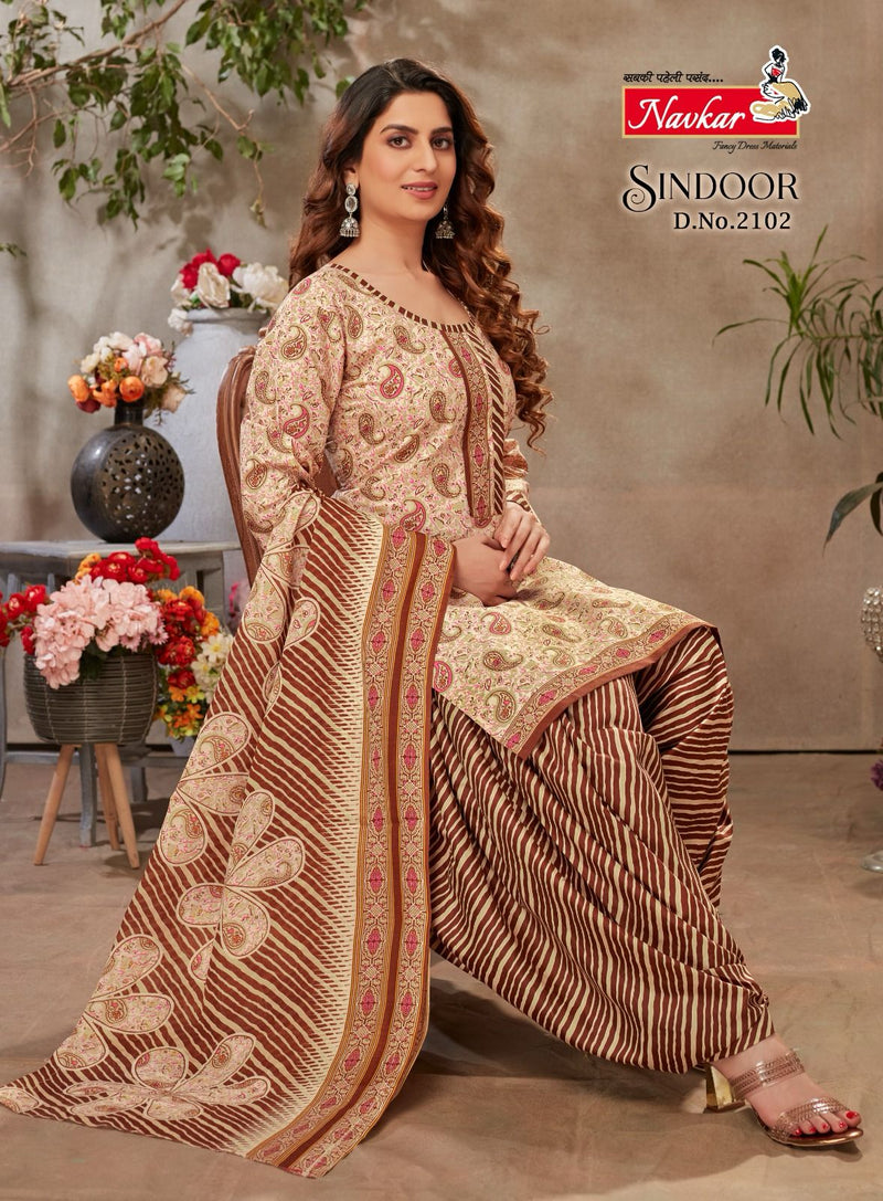 Navkar Sindoor Vol 21 Cotton Printed Patiyala Readymade Suits