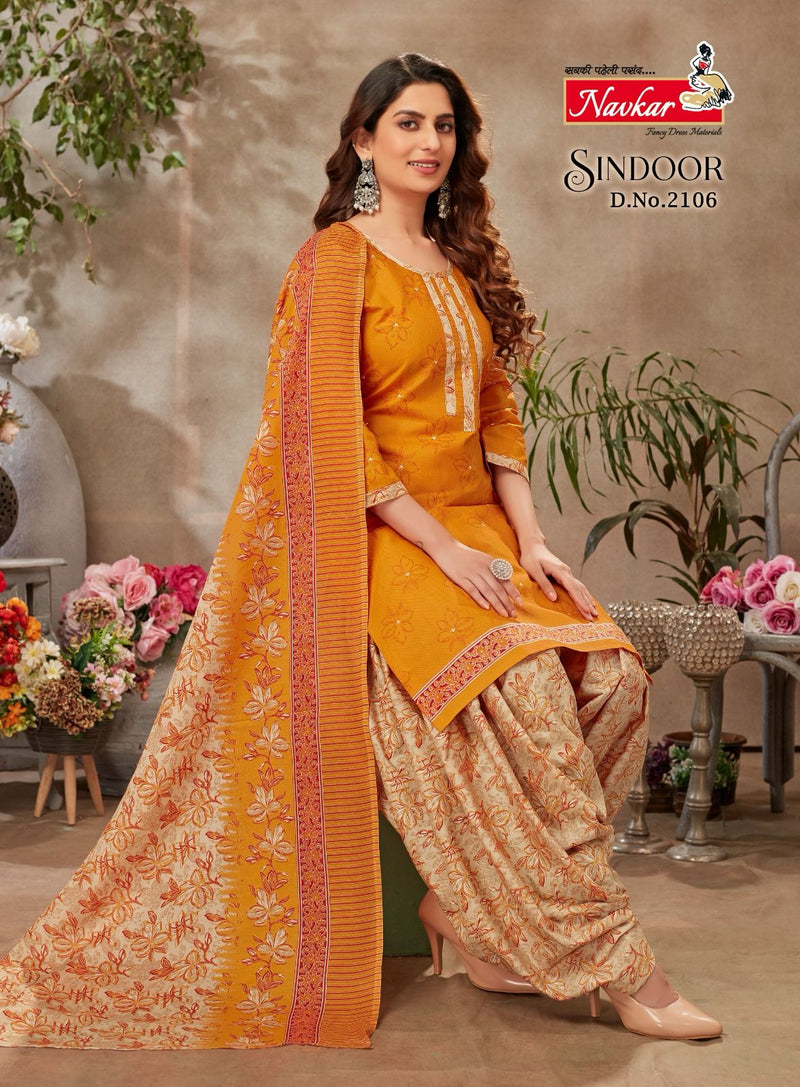 Navkar Sindoor Vol 21 Cotton Printed Patiyala Readymade Suits