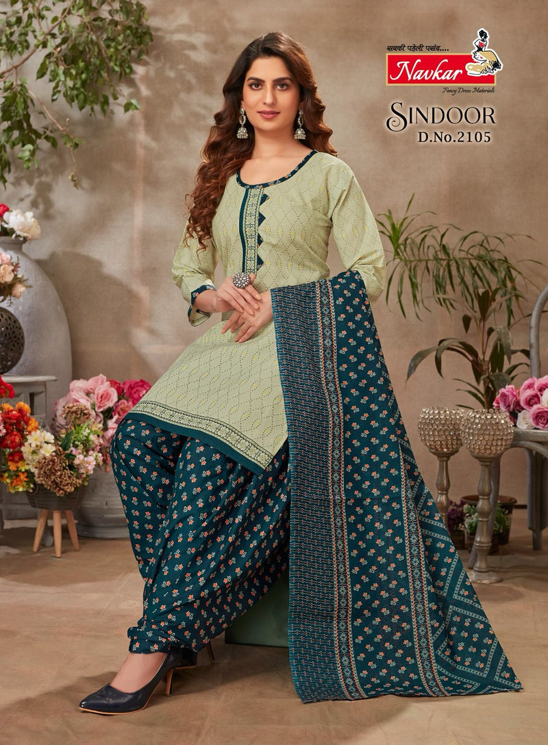 Navkar Sindoor Vol 21 Cotton Printed Patiyala Readymade Suits