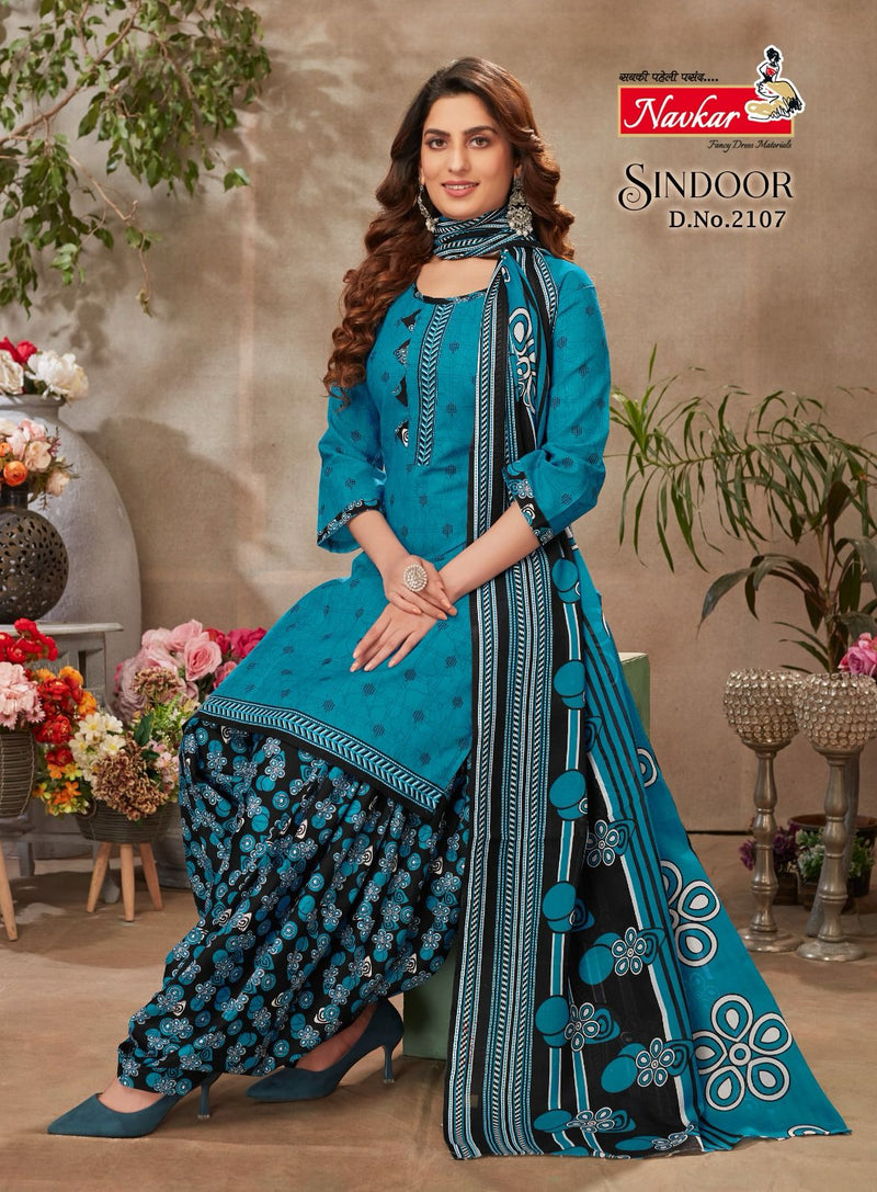 Navkar Sindoor Vol 21 Cotton Printed Patiyala Readymade Suits
